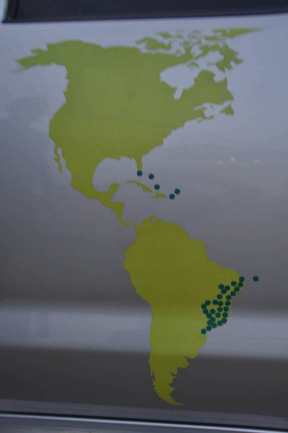 Mapa da viagem na Fiona atualizado (em Natal) - RN